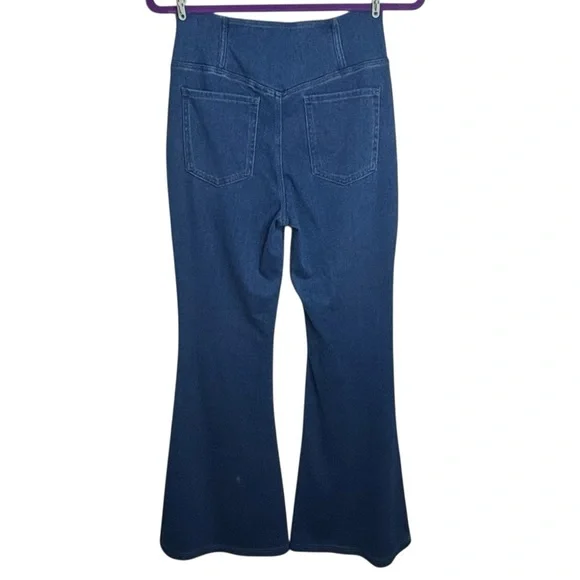 HALARA Women's Flare Jeans - Blue - Picture 2 of 14